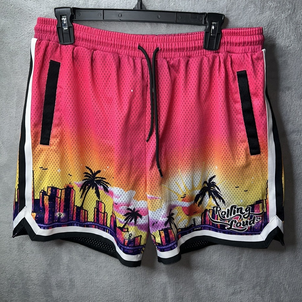 Rolling Loud Miami Authenic On Court Flyer Shorts Size Large